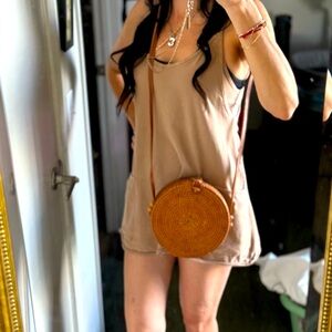 Wicker crossbody bag